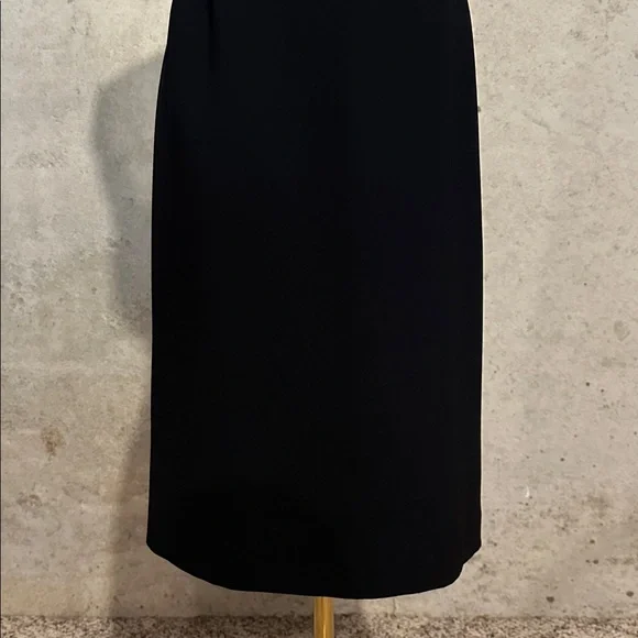 Classic 90s/Y2K Kasper Black Pencil Skirt | Minimalist | Business Chic | Size 8 - Picture 4 of 6